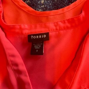 Two piece hot pink short sleeve women’s shirt